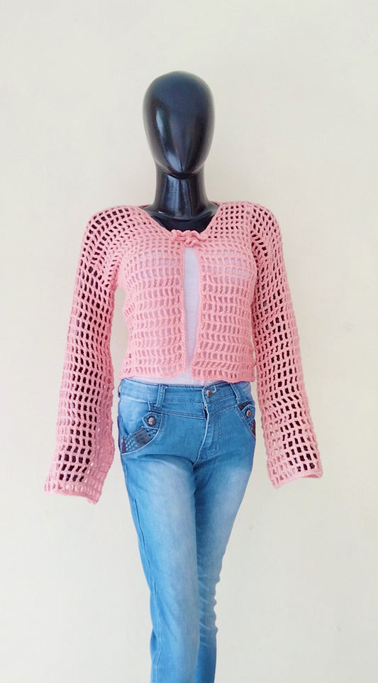 Mesh Cardigan