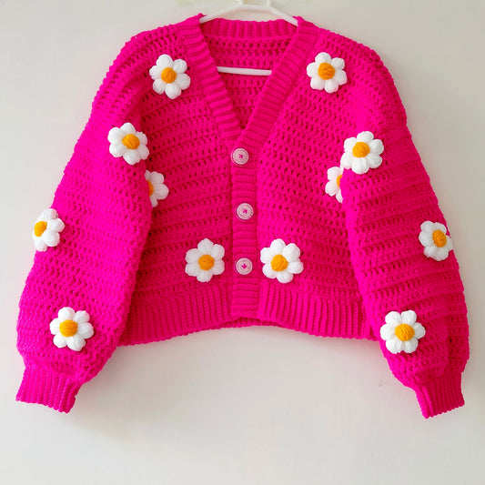 Crochet Daisy Cardigan