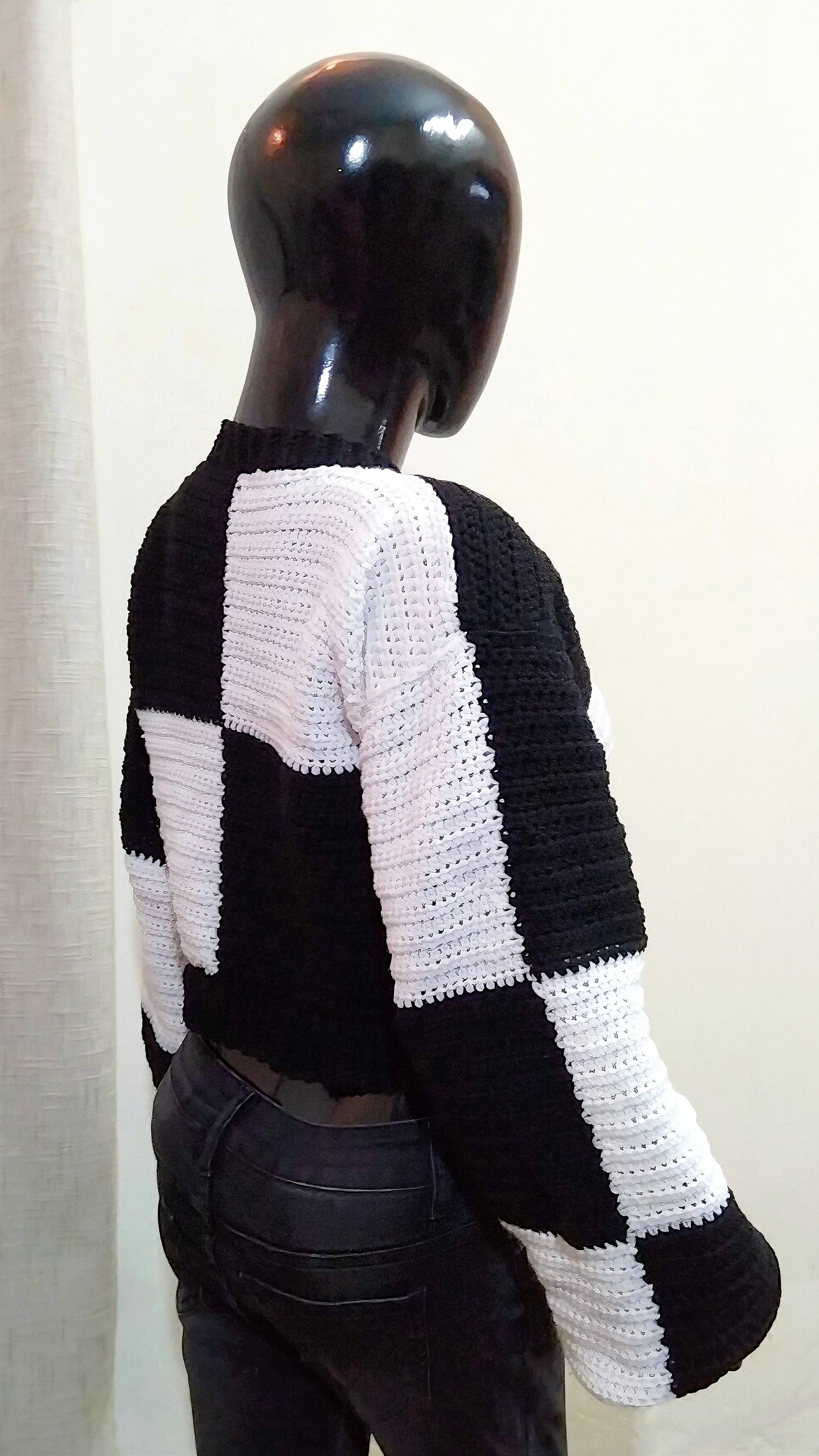 Patchwork Crop Sweater