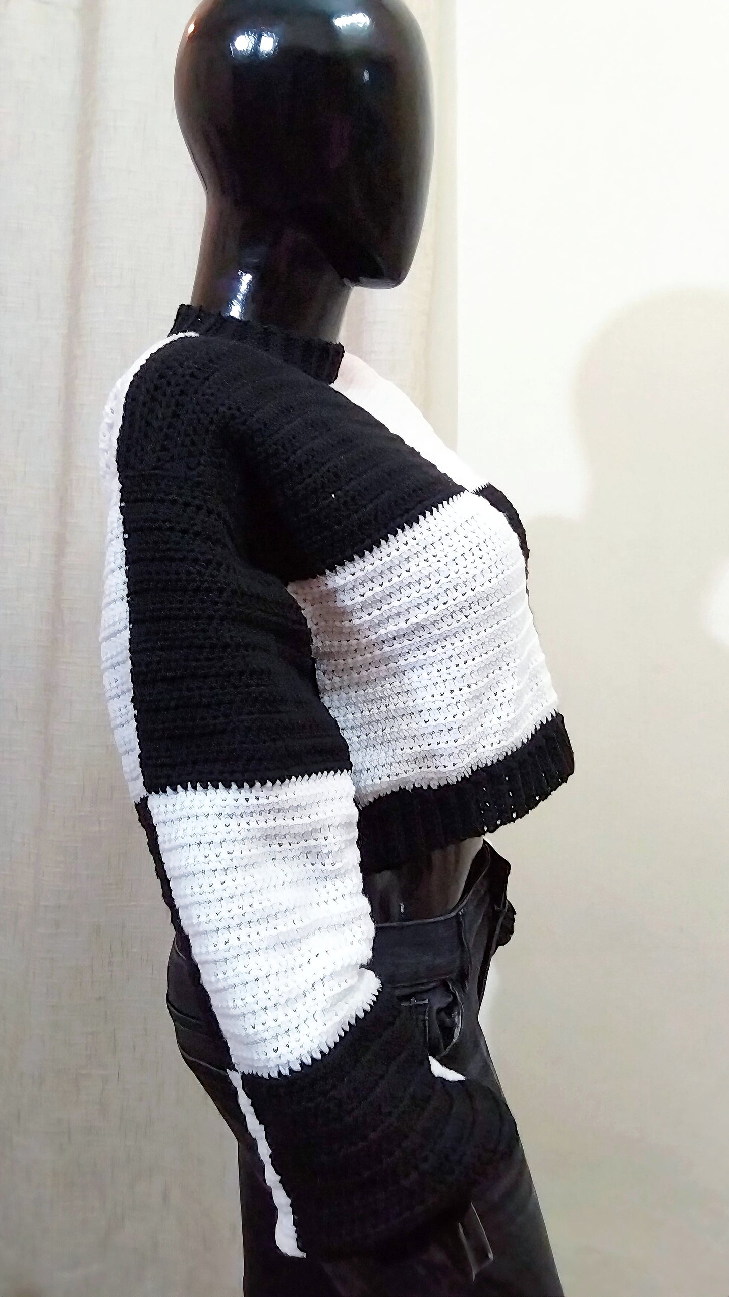 Patchwork Crop Sweater